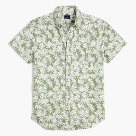 EUC J Crew palm print flex slim cut short sleeve shirt - Picture 7 of 7